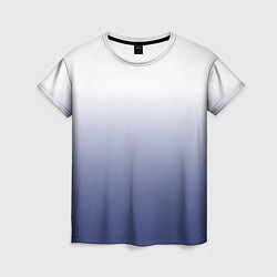 Женская футболка Туманный градиент бело-синий