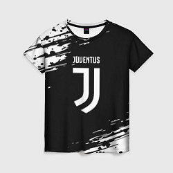Футболка женская Juventus спорт краски, цвет: 3D-принт