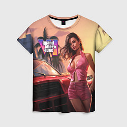 Женская футболка GTA 6 girl vice city
