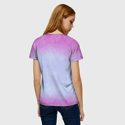 Женская футболка Дракончик нарисованный акварелью / 3D-принт – фото 4