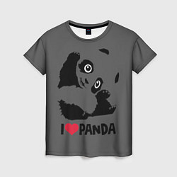 Женская футболка Я люблю панду