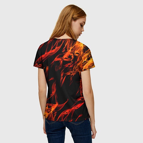 Женская футболка Battlegrounds flame / 3D-принт – фото 4