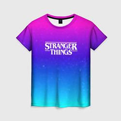 Женская футболка Stranger Things gradient colors