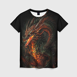 Женская футболка Красный древесный дракон