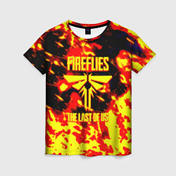Женская футболка The last of us огненное лого цикады