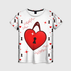 Женская футболка Сердечный замочек