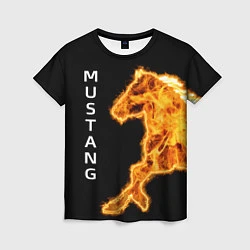 Футболка женская Mustang fire, цвет: 3D-принт