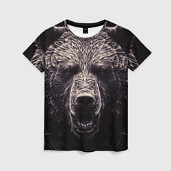 Женская футболка Бронзовый медведь