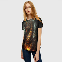 Футболка женская Древний огненный дракон символ 2024, цвет: 3D-принт — фото 2