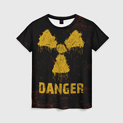 Женская футболка Опасный человек радиация