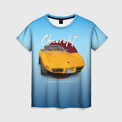 Женская футболка Американский маслкар Chevrolet Corvette