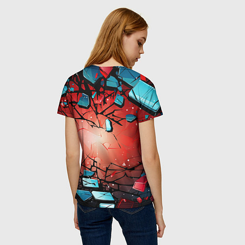 Женская футболка Взрыв камне абстракция / 3D-принт – фото 4