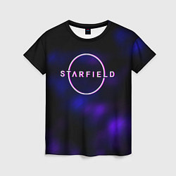 Женская футболка Starfield тёмное небо из игры