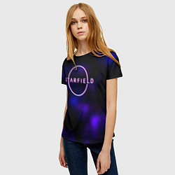 Футболка женская Starfield тёмное небо из игры, цвет: 3D-принт — фото 2