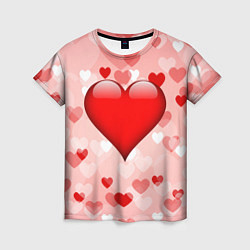 Женская футболка Огромное сердце