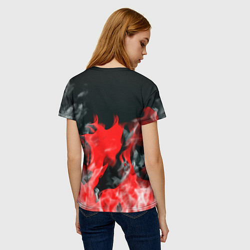 Женская футболка Seconds to mars fire / 3D-принт – фото 4