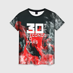 Женская футболка Seconds to mars fire