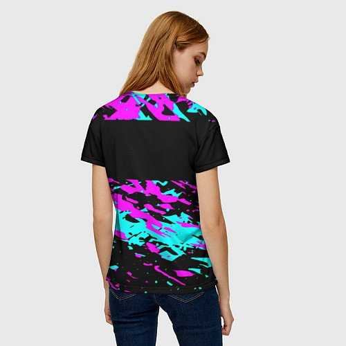 Женская футболка GTA vice city неоновые краски / 3D-принт – фото 4
