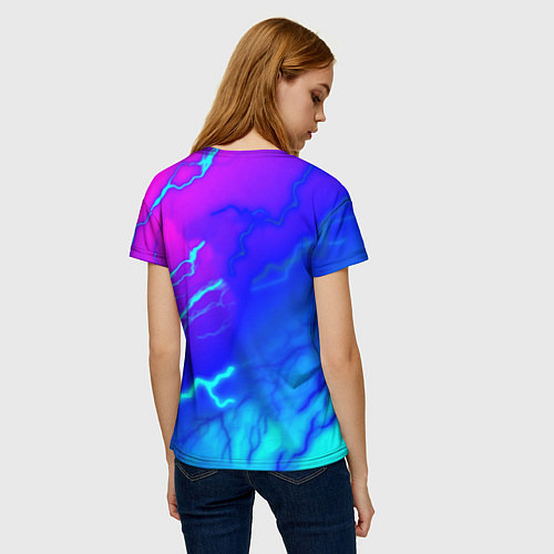 Женская футболка Rockstar storm молнии / 3D-принт – фото 4