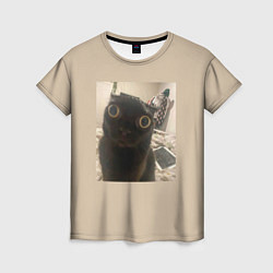 Женская футболка Котик из мема