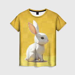 Женская футболка Белоснежный кролик