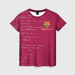 Женская футболка Футбольный клуб Барселона - бордовый