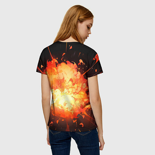Женская футболка Чикен Ган - взрыв / 3D-принт – фото 4