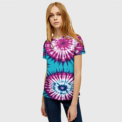 Футболка женская Тай-дай цвет, цвет: 3D-принт — фото 2