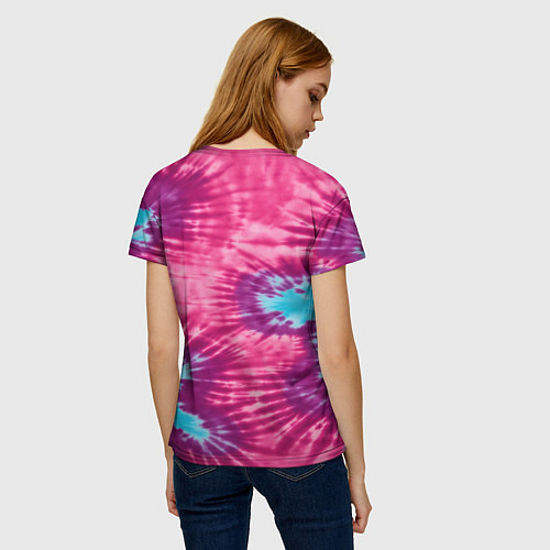 Женская футболка Тай-дай пятна / 3D-принт – фото 4
