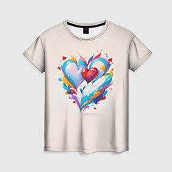 Женская футболка Пара сердец