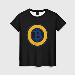 Женская футболка Биткоин лого криптовалюта