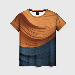 Женская футболка Оранжевая и синяя абстракция