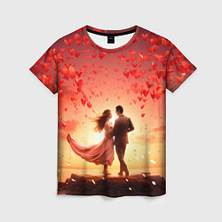 Женская футболка Влюбленная пара 14 февраля