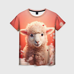 Женская футболка Милая влюбленная овечка