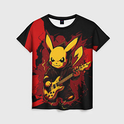 Женская футболка Устрашаюший покемон с гитарой