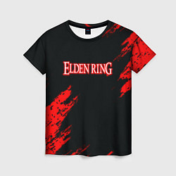 Женская футболка Elden ring краски текстура