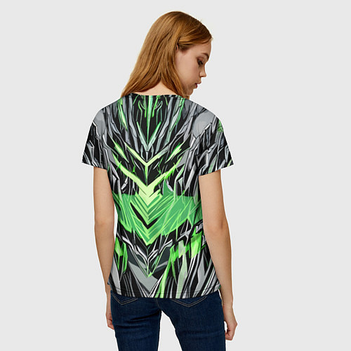 Женская футболка Камень и зелёная энергия / 3D-принт – фото 4