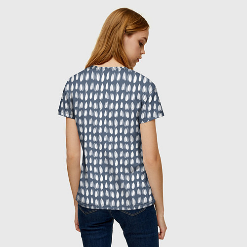 Женская футболка Капли / 3D-принт – фото 4