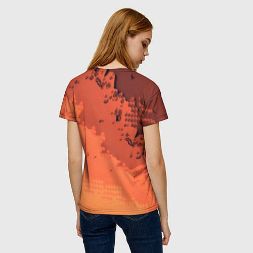 Женская футболка PUBG game orange / 3D-принт – фото 4