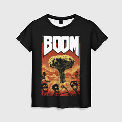 Женская футболка Boom - Doom