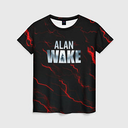 Женская футболка Alan Wake dark strom