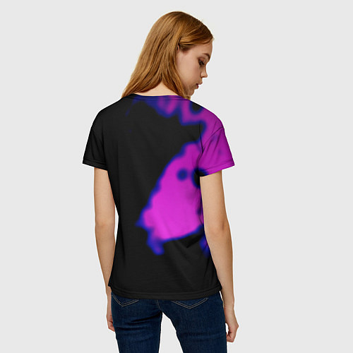 Женская футболка Undertale neon splash / 3D-принт – фото 4
