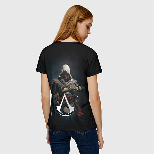 Женская футболка Эдвард Кенуей Assassins black flag / 3D-принт – фото 4