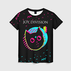 Женская футболка Joy Division - rock star cat