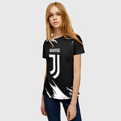 Футболка женская Juventus краски текстура, цвет: 3D-принт — фото 2