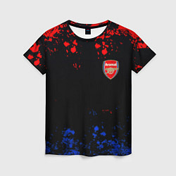Женская футболка Арсенал Лондон краски