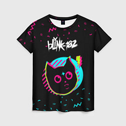 Женская футболка Blink 182 - rock star cat