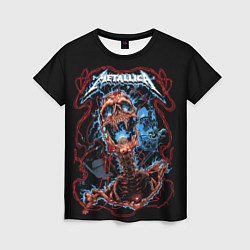 Женская футболка Metallica skeleton