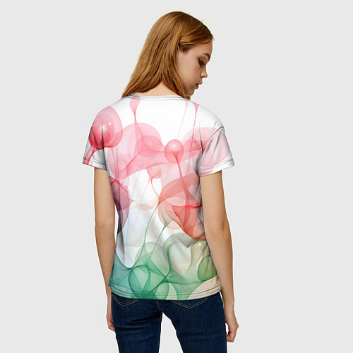 Женская футболка Цветные пузыри / 3D-принт – фото 4
