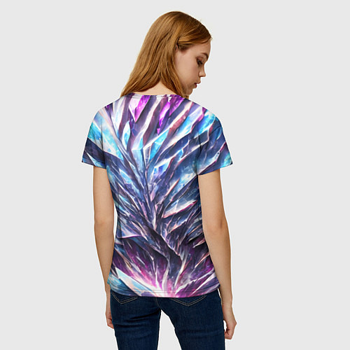 Женская футболка Синий драгоценный камень / 3D-принт – фото 4